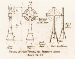 original steeple detail drawing