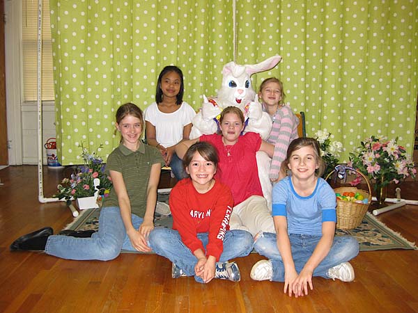 Photo with the Easter Bunny.